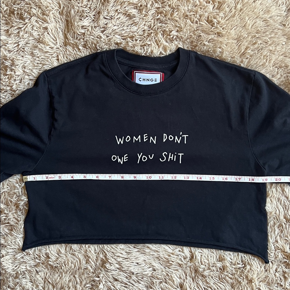“Women Don’t Owe You Sh*t” Black Graphic Tee by CHNGE - Picture 4 of 8